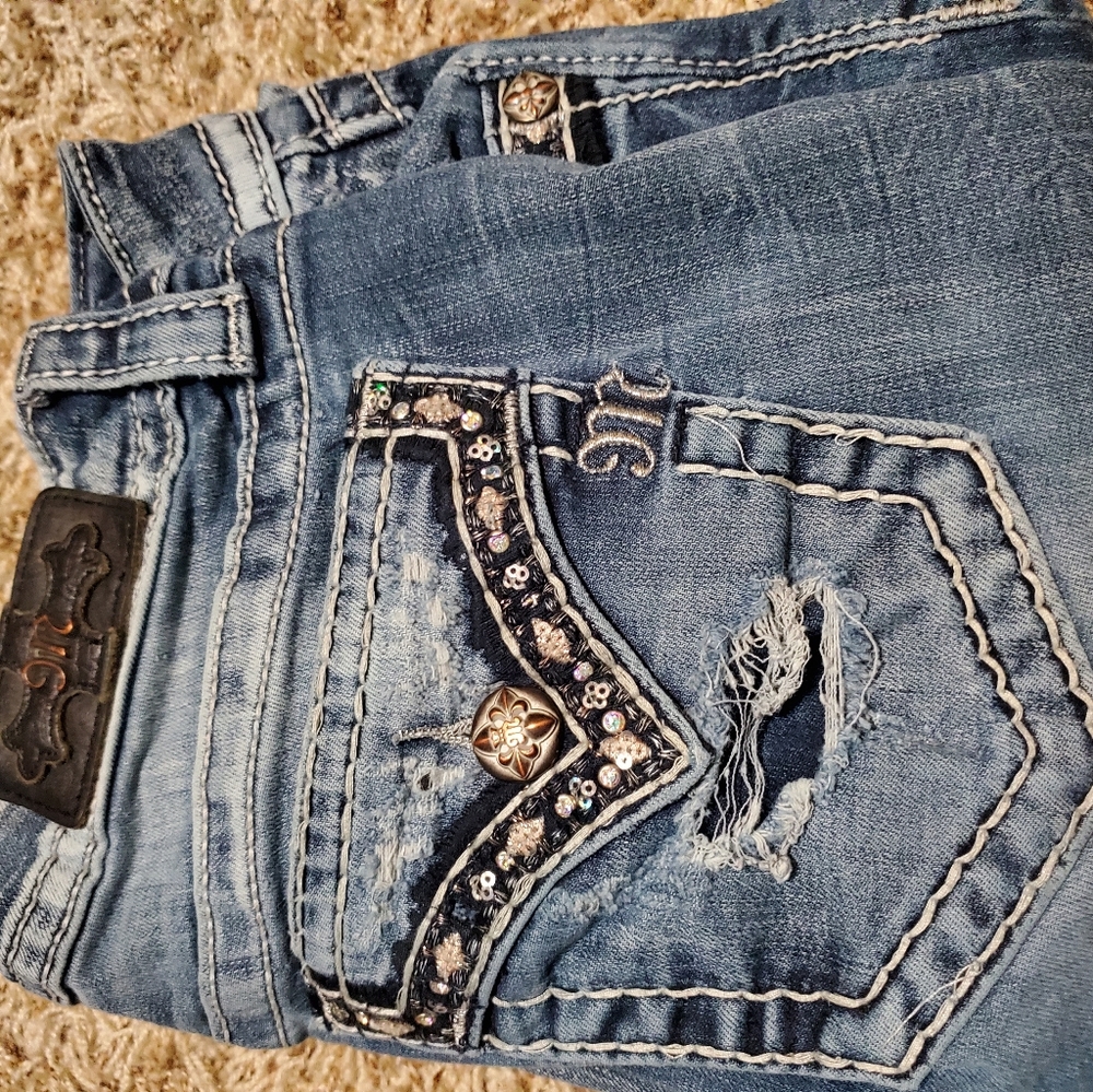 Miss Me Size 29 Distressed Skinny Jeans